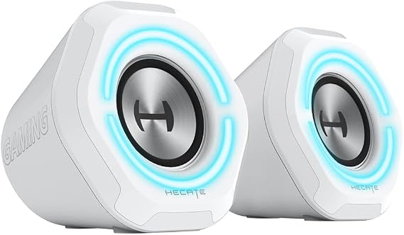 Edifier G1000 USB Computer Speakers,USB-Powered Bluetooth 5.3 PC Gaming Speaker for Desktop Laptop and Mobile Phone 3.5mm Aux Wireless Input RGB Lights White