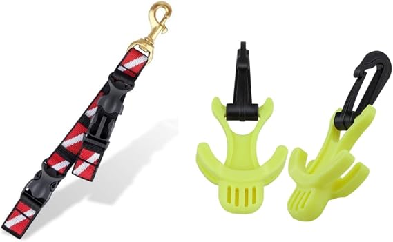 Scuba BC Fin Holder & Mask Clip + 2Pack Scuba Octo Plug