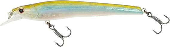 Nomad Design Shikari Fishing Lures, Premium Long-Casting, Shallow Diving, Slow Floating Jerkbait, for Inshore Freshwater Species Such as Bass, to Walleye, to Pike and Musky, 115 SUS FR 4-1/2" 1/2oz