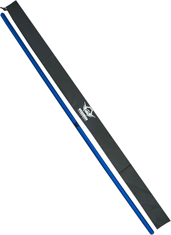 Martial Arts Armory Foam Padded Bo Staff for Safe Practice and Training with Carry Bag Case - Blue