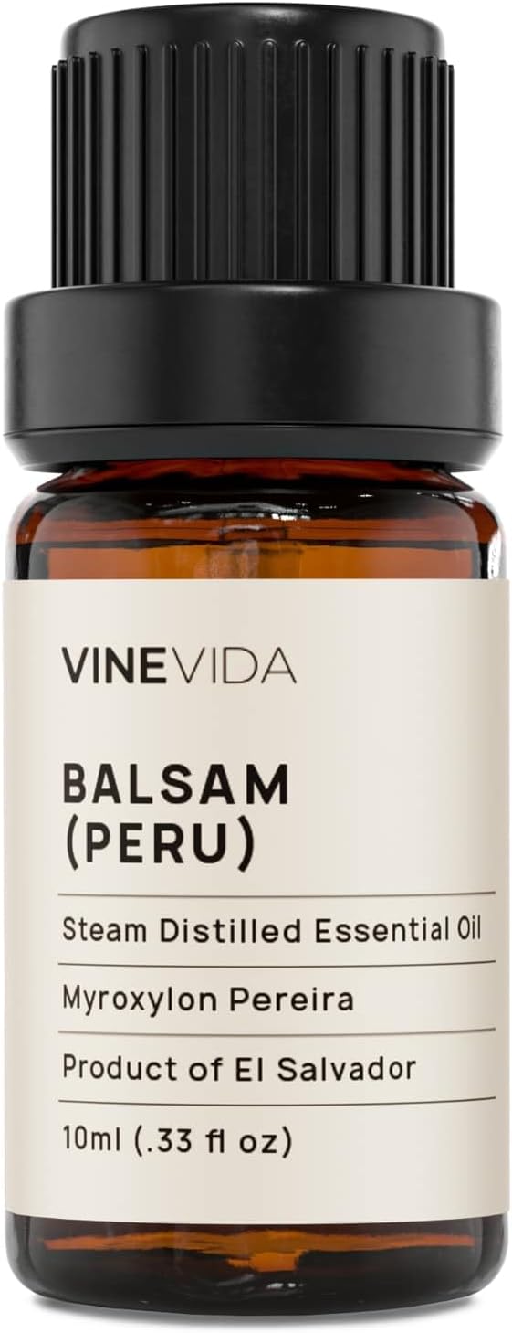 VINEVIDA Balsam Peru Essential Oil 10 mL - Undiluted Candle Oil Scent for DIY Candlemaking and Soap Making