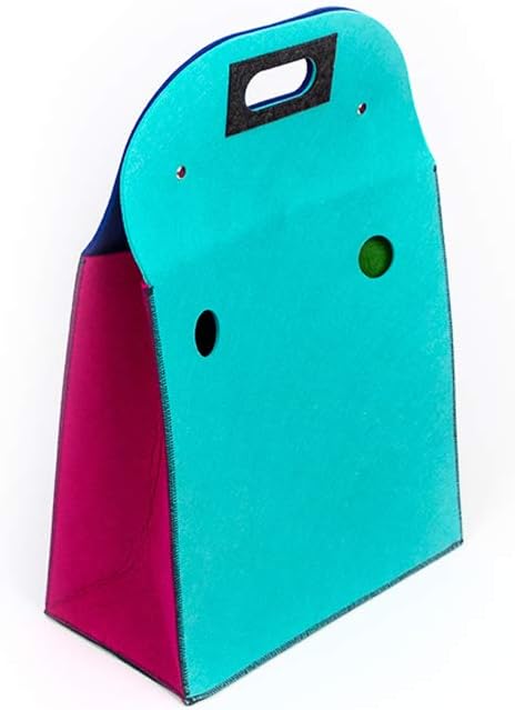 Three by Three Seattle Felt-Like-ItTM Short-Slim Connectable Bins: Stylish and Versatile Storage Solutions for Laundry and More 15 tall x 7.5 wide x 15 deep