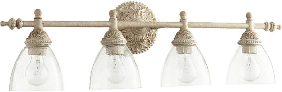 Quorum 5257-4-70 Transitional Four Light Vanity in White Finish,