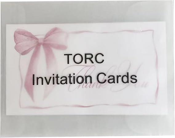 TORC Matte White Invitation Cards 12Pack
