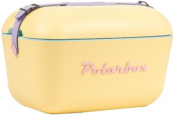 Polarbox Rainbow Deri Kayışlı Soğuk Ve Sıcak Termos Çanta 12L Sarı & Pembe