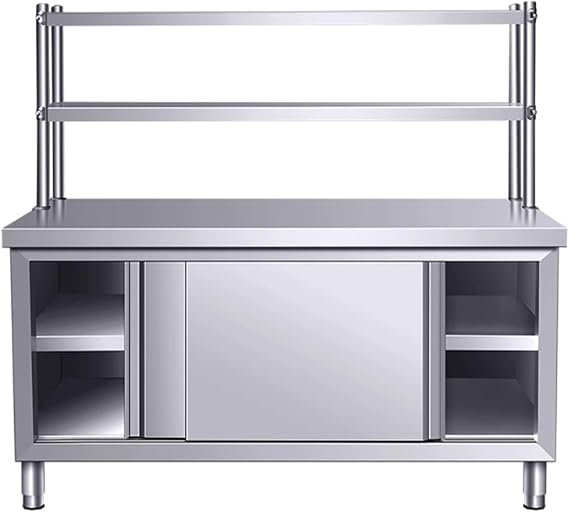 Commercial Work Bench, Work Bench, Kitchen Island, Storage Cabinet Included, Steel Table Kitchen, Stainless Steel Counter, Commercial Catering Table, Work Bench, Kitchen Island Storage, Home