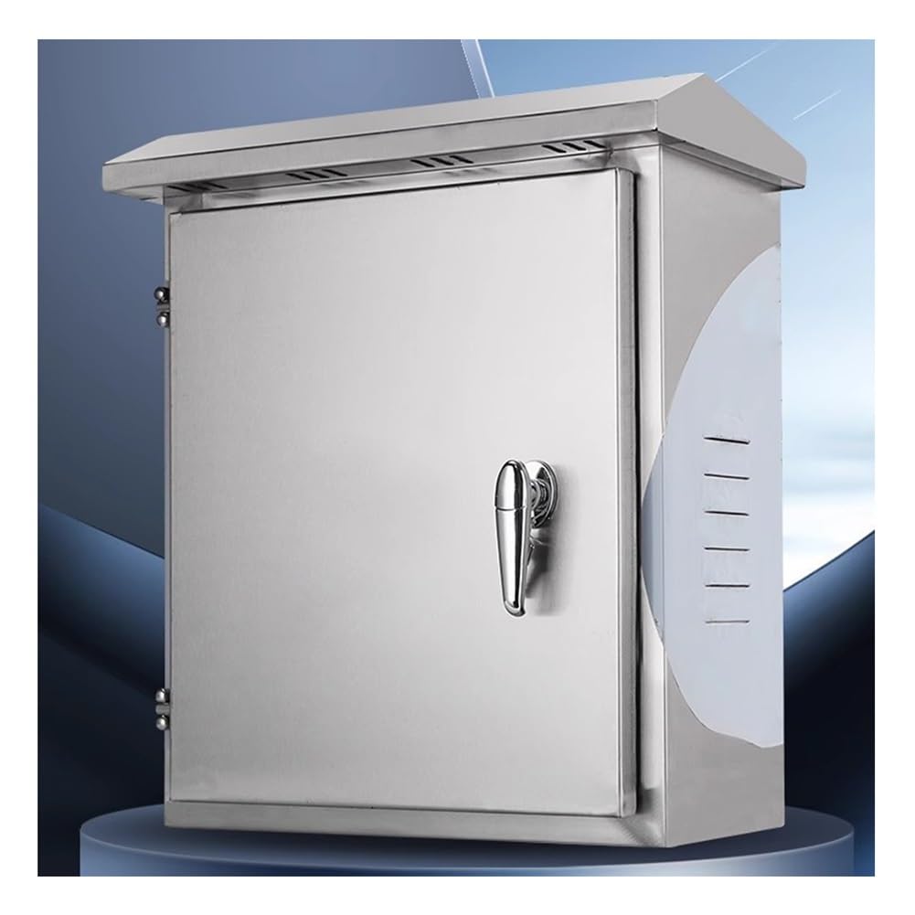 304 Stainless Steel Electrical Box, Waterproof Steel Project Enclosure, Lockable Weatherproof Electrical Junction Box for Indoor & Outdoor Use40x30x20cm