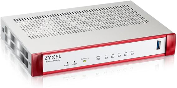 Zyxel USGFLEX50H Firewall | 10 Users | 1 Year Entry Defense Pack | 5x Gigabit Ports, 2 Gbps SPI Throughput, Fanless, RJ-45 Console, IPSec/SSL VPN, IPS, Anti-Malware, TAA Compliant