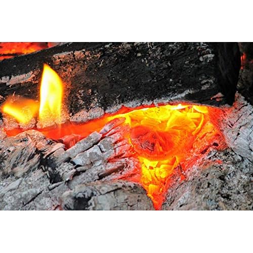 Home Comforts Red Hot Ashes Wood Fire Fireplace Amber Coal-20 Inch By 30 Inch Laminated Poster With Bright Colors And Vivid Imagery-Fits Perfectly In Many Attractive Frames