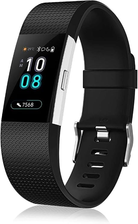 Replacement Bands for Fitbit Charge 2, Special Edition Replacement Wristbands for Fitbit Charge 2 (Large, Black)