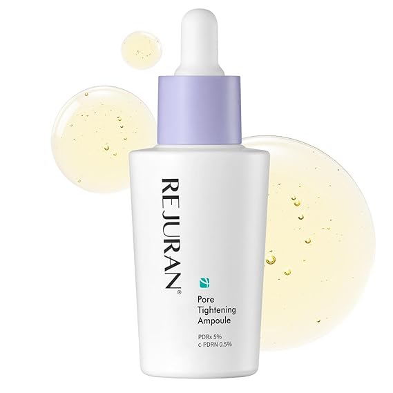 REJURAN Pore Tightening Ampoule PDRx 5% & c-PDRN 0.5% Facial Serum with AHA/PHA/BHA/LHA & Witch Hazel Helps Refine the Look of Pores and Improve Skin Texture Dropper Type Korean Skincare