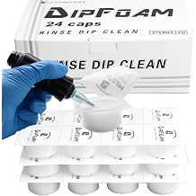 24PCS Tattoo Needle Cleaning Cup Tattoo Ink Caps With Sponge For Cartridge Needle Dip Foam Cups And Tip Rinse
