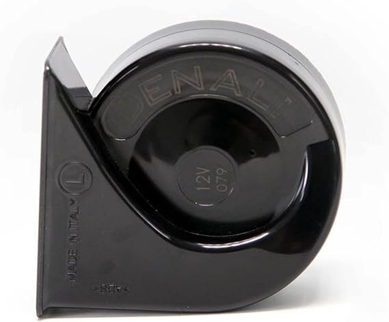 DENALI SoundBomb Mini Electromagnetic Low Tone Horn, 113 dB, 12V Motorcycle Horn, Black