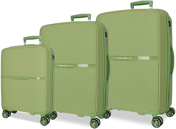 MOVOM Suitcase Set, Green, One Size