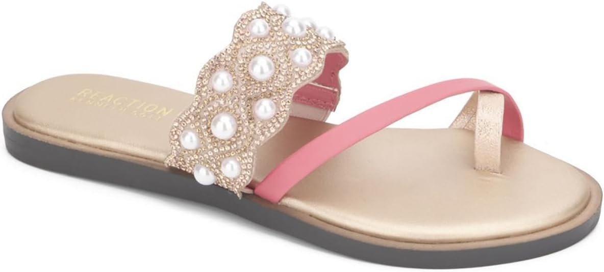 Kenneth Cole Women's Spring X Band Scallop Jewel Flat Sandal