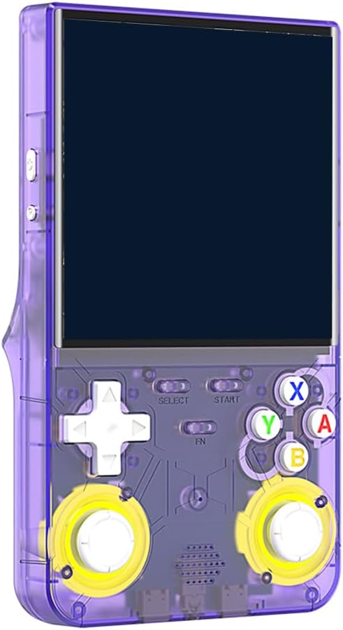 R36 Ultra Retro Handheld Game Console 4-inch Open-Source Linux System 128GB Portable Video Game Console with RGB Joystick Pocket Game Player Support WiFi Christmas & Birthday Gifts (Purple)