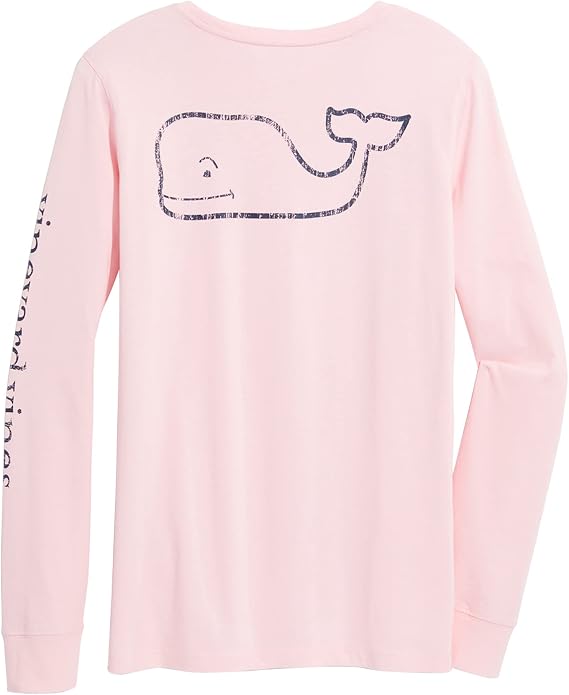 Vineyard Vines Women's Long-Sleeve Vintage Whale Pocket T-Shirt T-Shirt (Pack of 1)