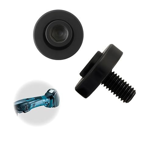 2Pcs M6x18 Hex Socket Screw & Outer Flange 265674-6 Compatible with Makita Multitool Models DTM50 TM3000C BTM40 BTM50 Lock Screw Bolt Outer Flange Black