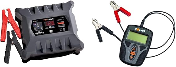 Clore Automotive PL2320 20-Amp Fully-Automatic Smart Charger, 6V and 12V Battery Charger, Battery Maintainer, and Stable Power Supply & SOLAR Digital 12V Battery and System Tester