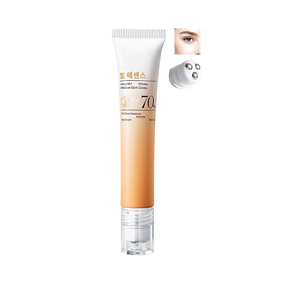 Rice Essence Eye Cream, Rice Essence Wrinkle Eye Cream With 70% Rice Essence Extract, Deep Moisturizing Nourish Reduce Dark Circles Under Eye Cream For Fine Wrinkles & Puffiness Treatment