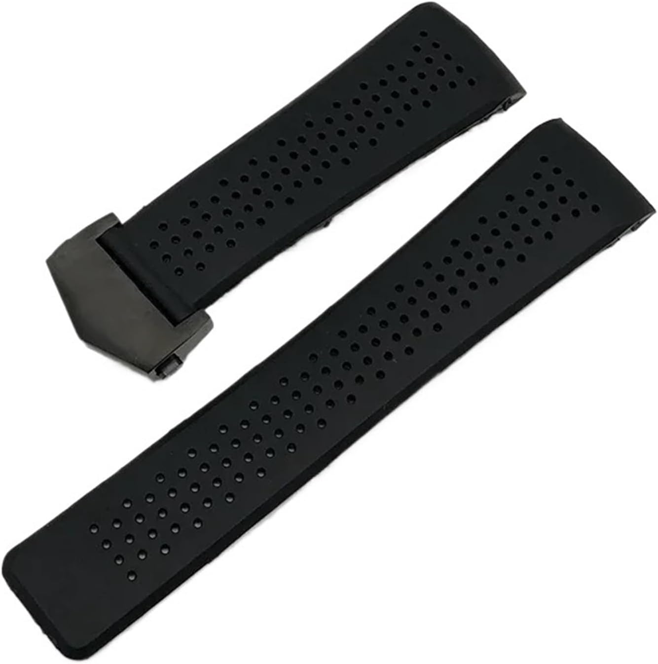 LUGEMA Rubber Watch Band Compatible Tag Heuer Grand Carrera Wristband Waterproof Sport Strap 22mm 24mm Soft Silicone Watch Bracelet, 22 mm