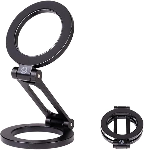 Lume Cube Premium Magnetic Phone Stand for MagSafe iPhone & Android, Foldable Dual-Sided Magnetic Holder with Multiple Adjustment Points, Mount for Any Magnetic Surface Home, Office & Travel