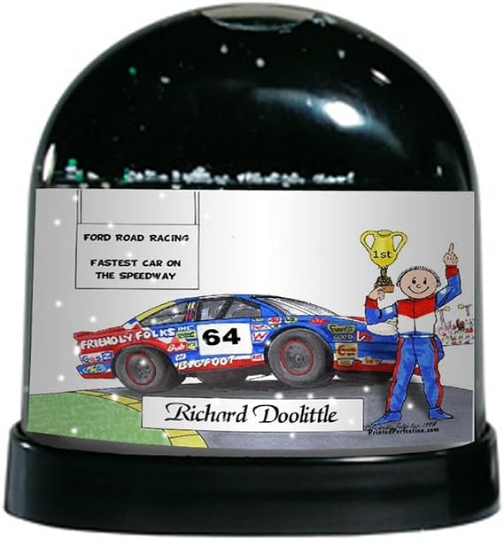 Personalized Race Car Driver, Stock - Male Snow Globe Gift