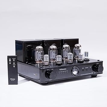 R8 KT88 x4 Tube Amplifier Hi-Fi Integrated Vacuum Tube Amp with Headphone Output KT88,EL34 Replaceable Black