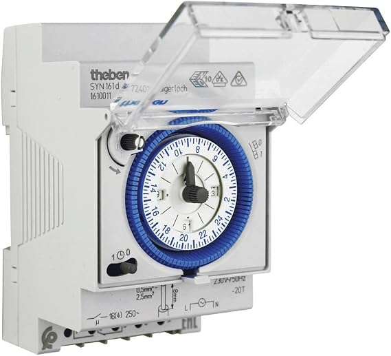 Theben 1610011 SYN 161 d Timer Analogue 1 Channel Daily Program