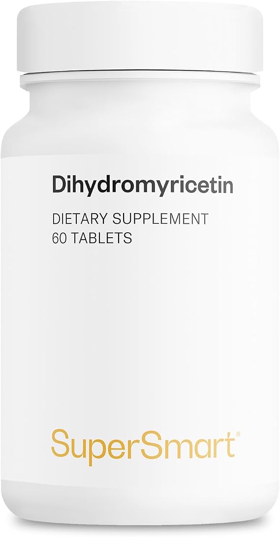 Supersmart - Dihydromyricetin 600mg per Day (High Purity) - DHM 98% Dihydromyricetin Supplement - Ampelopsis Grossedentata Extract | Non-GMO & Gluten Free - 60 Tablets