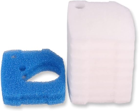 Compatible Prefilter Fine Pad Set Fit for Eheim Professional 4+ 250/250T/350/350T/600 and Eheim Professional 4e+ 350 (8X White Fine, 2X Blue Coarse)