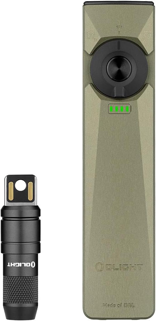 OLIGHT IMINI 2 EDC Rechargeable Keychain Flashlight Bundle with Arkfeld Ultra 1400 Lumens EDC Flat Flashlight