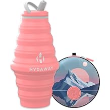 HYDAWAY Hydration Travel Pack - 25oz Collapsible Water Bottle with Flip-Top Lid and Protective Travel Case - BPA-Free, Leak-Resistant, Reusable Bottle for Traveling, Hiking, and Daily Use