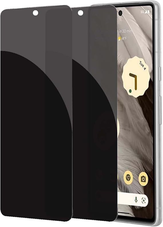 [2 Pack] Privacy Screen Protector for Google Pixel 7 6.3 Inch Tempered Glass, Anti-spy,No Bubbles,9H Hardness HD, 3D Bending Full Coverage Glass Film for Google Pixel 7