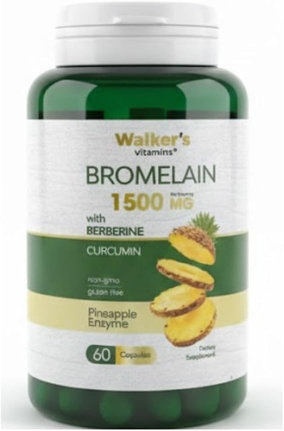 Walker's Vitamins Food Containing Bromelain, Chrome, Alpha Lipoic Acid, Green Tea, Berberine