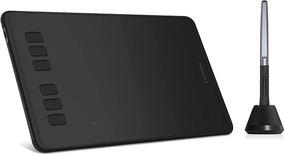 HUION Drawing Tablet Inspiroy H640P Digital Graphics Pad for OSU! with Battery-Free Stylus 8192 Levels Pressure Sensitivity 6 Customizable Function Keys Supports Linux Windows Mac Android | Battery-Free Stylus, 8192 Pen Pressure, 6 Hot Keys, Work with Mac/PC/Android, Digital Art for Drawing Writing Design Teaching