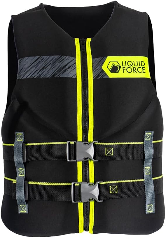 Liquid Force Women's Classic Hinge Type III CGA Vest Black/Green Multiple Sizes
