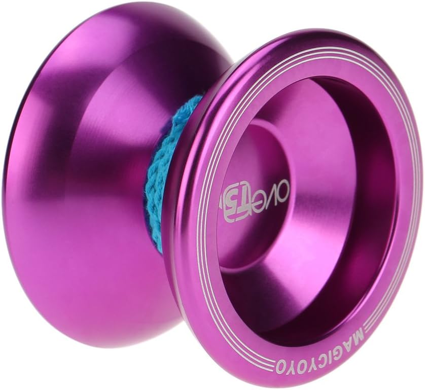 Professional Magic Yoyo T5 Overlord Aluminum Alloy Metal Yoyo 8 Ball KK Bearing with String for Kids Red