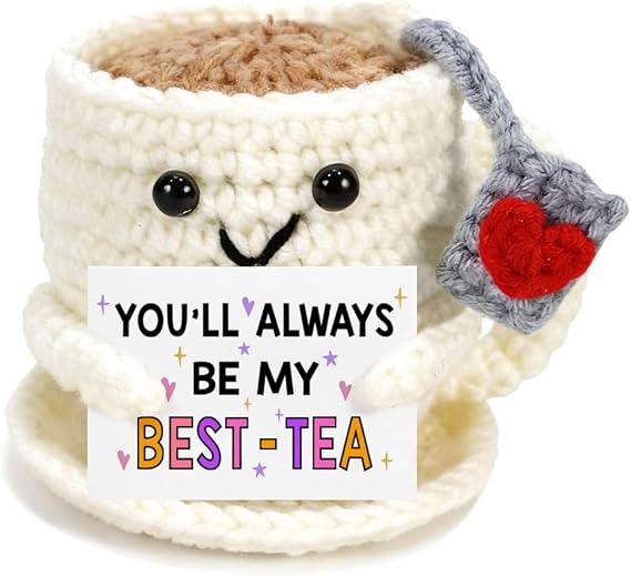 Best Friendship Gifts for Her&Him, Coffee Mug Crochet for Female BFF Bestie