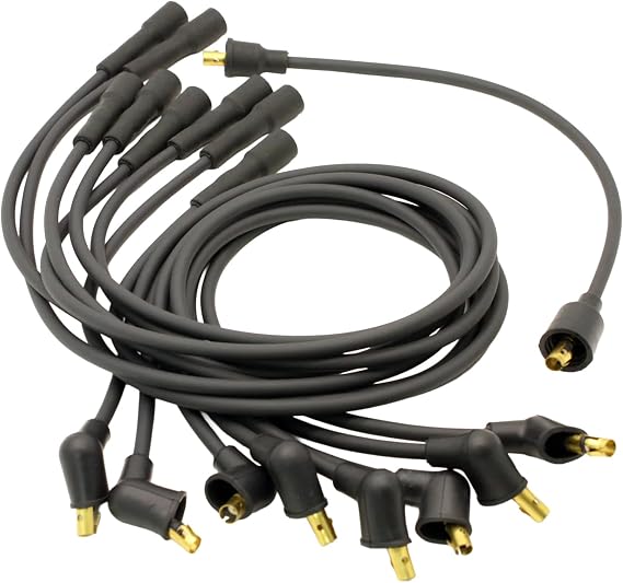 PerTronix 708104 Flame-Thrower Black Custom Fit Spark Plug Wire for 8 Cylinder Ford