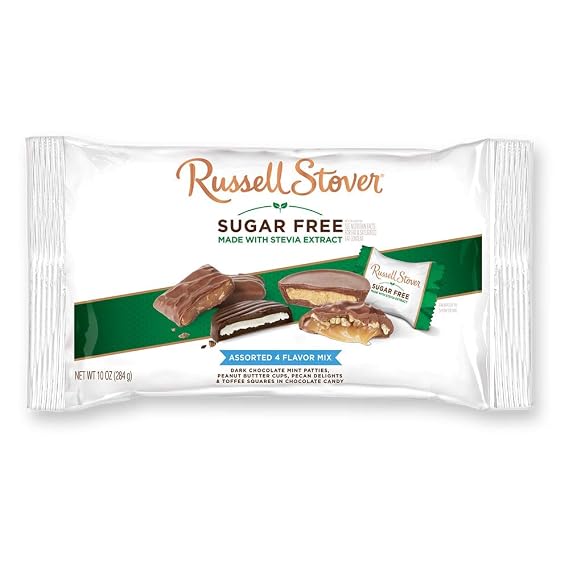 Russell Stover Sugar-Free 4-Flavor Mix Laydown Bag, 10 Ounce