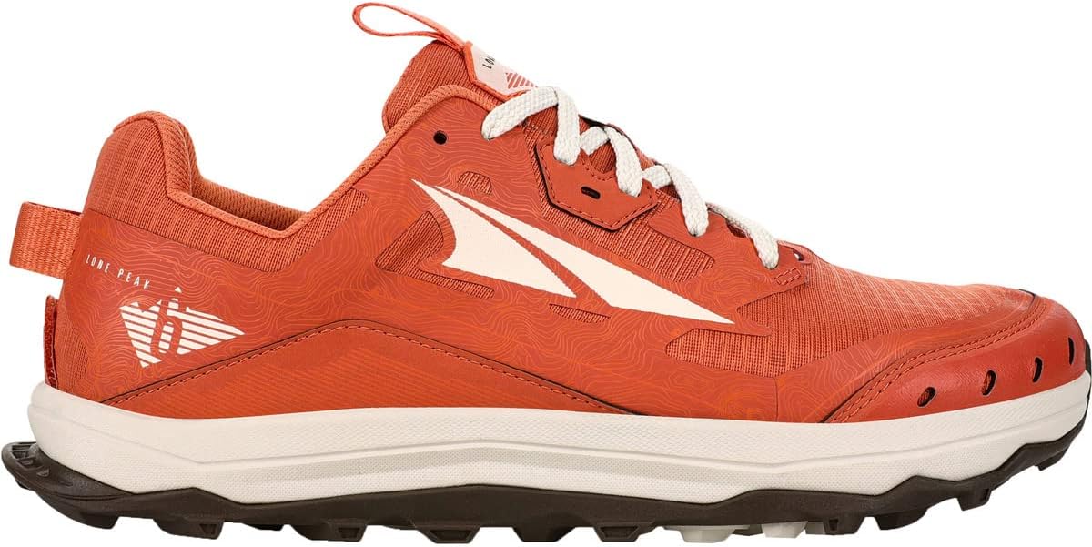 ALTRA Women's Lone Peak 6 Running Shoe, Red/Gray, 9.5 Medium