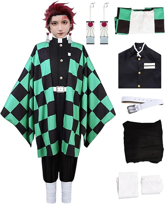 Buyoem Anime Cosplay Costumes Anime Kimono Halloween Cosplay Cloak Kimono Outfit With Earring