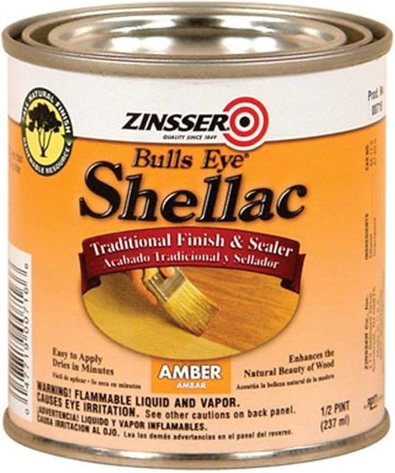 Zinsser 716 Bulls Eye Shellac, Half Pint, Amber