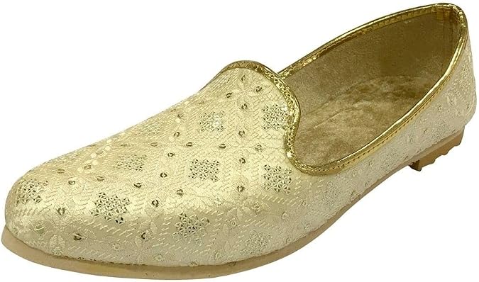 Stop n Style Punjabi Jutti for Men's Wedding Traditional Embroidery Loafer Shoes Handmade Mojari Ethnic Jooti
