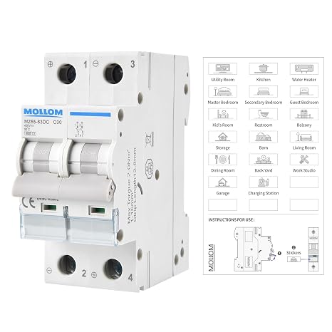 MOLLOM DC 2P 400V 30Amps C30 Miniature Circuit Breaker