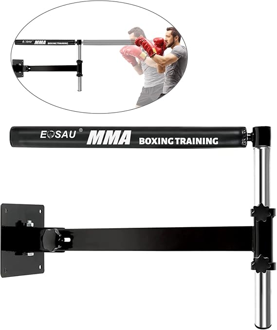 EOSAU Boxing Spinning Bar, Wall Mounted Punching Speed Trainer Speed Reflex Training Equipment for Kickboxing Training Fitness