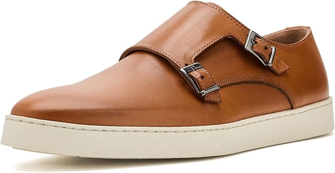 Bruno Magli Men's Palestro Monk Strap Loafers, Leather Slip-On Shoes