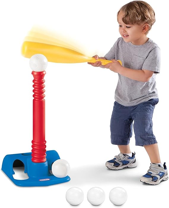 Little Tikes T-Ball Set, Red, 5 Balls, for Toddlers Ages 18+ Months (102329)