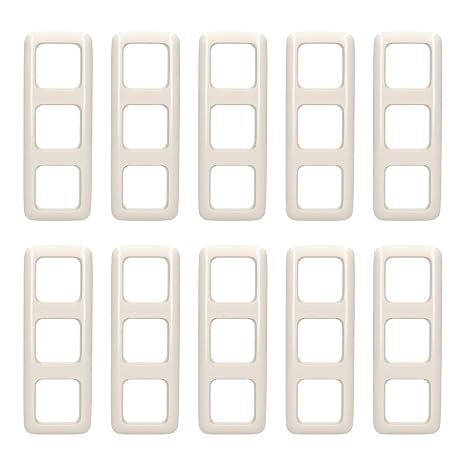 Busch-Jaeger Busch-Duro 2000 SI Set: 2513-212 Cover Frame Triple Frame Cream White 2CKA001725A0944 Pack of 10